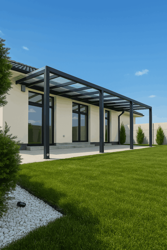 Acoperiș fix din sticlă laminată 5.5 mm – rezistență și eleganță